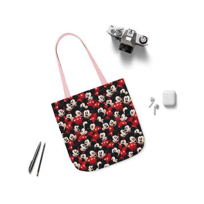 Mickey Mouse Canvas Tote — Retro Cartoon Character Allover Print