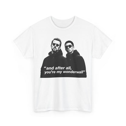 Kane and Bellingham Wonderwall Lyric T-Shirt — ‘and after all, you’re my wonderwall’ Retro Band Tee