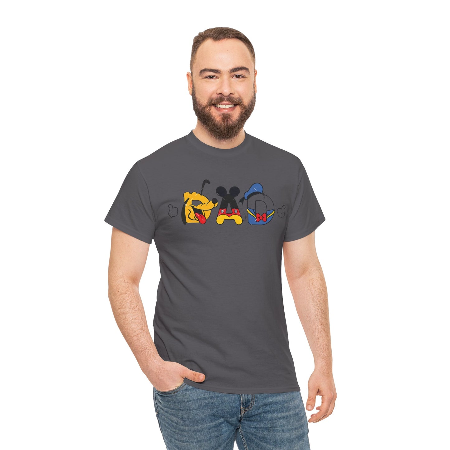 Disney Dad Character Graphic Tee — Playful Colorful Character Icons T-Shirt