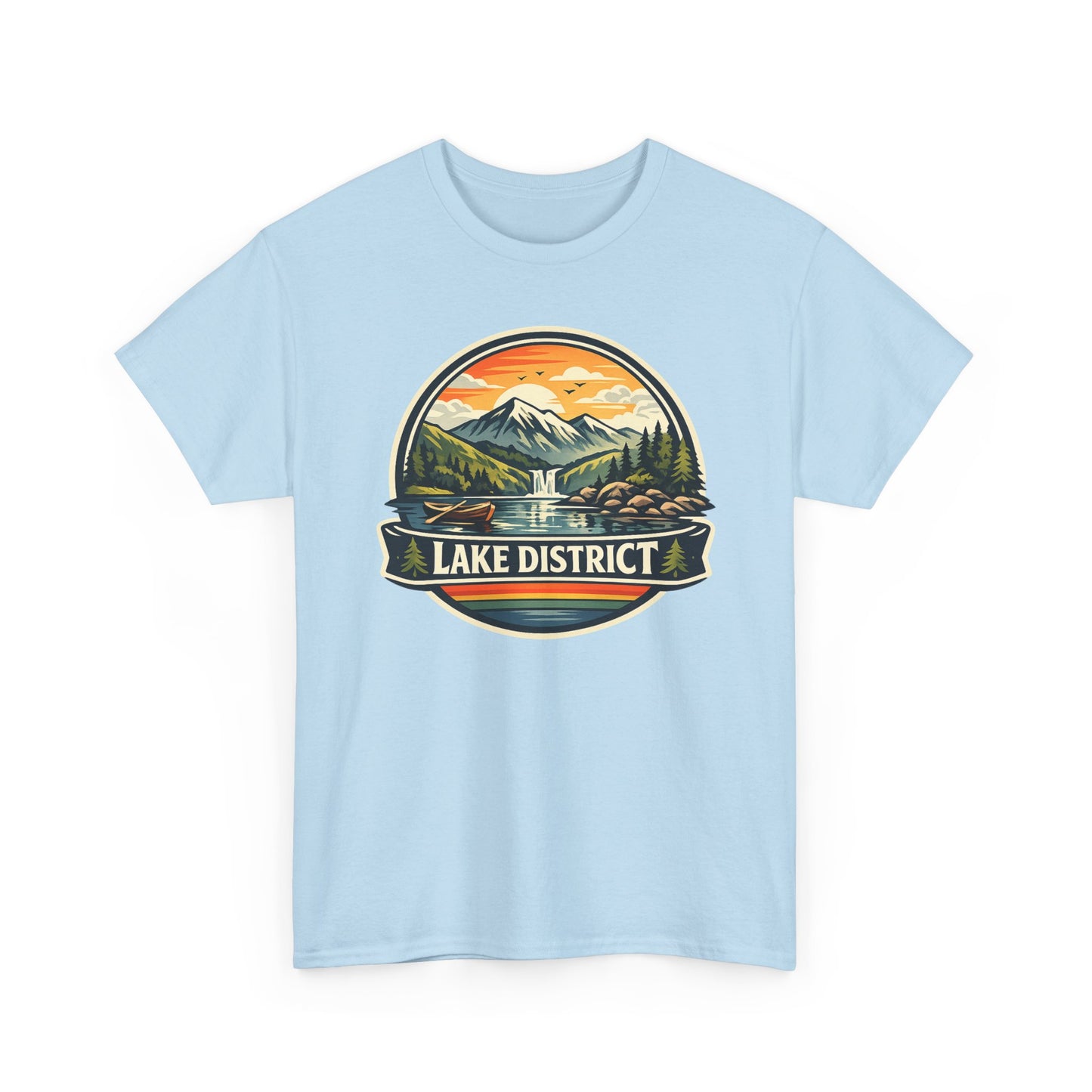 Lake District Graphic Tee — Scenic Mountain & Lake Camping Shirt