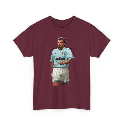 Uwe Rosler Manchester City Legend Graphic Tee - Retro Football Kit Print