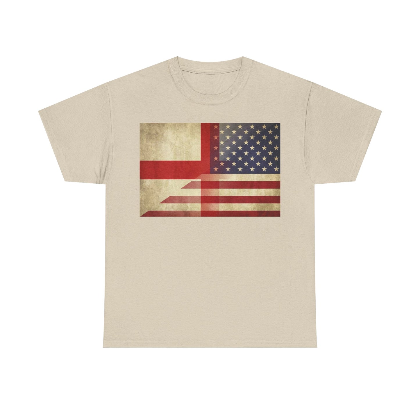 Vintage England-USA Flag T-Shirt — Retro Anglo-American Pride Tee