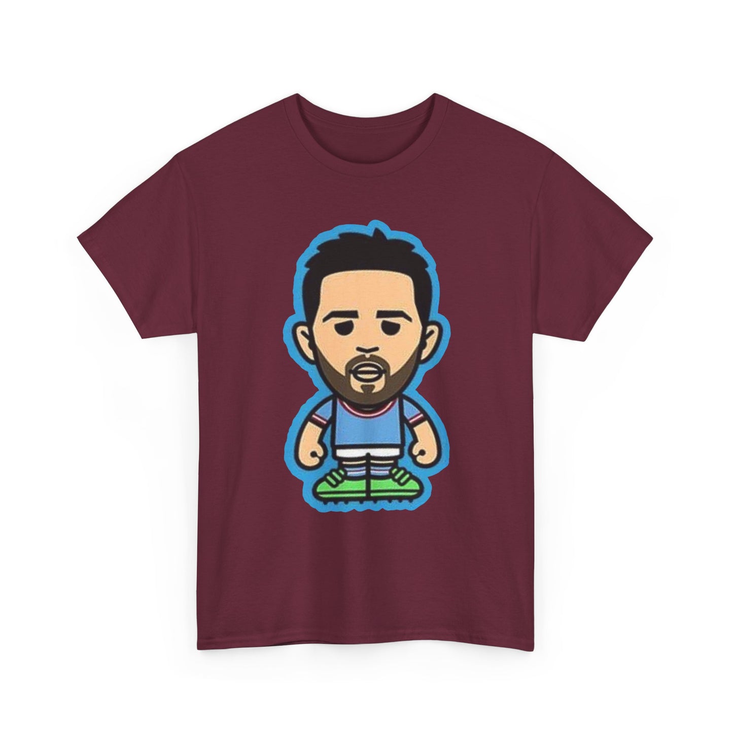 Bernardo Silva Manchester City Legend Graphic Tee — Player Cartoon Front & Tribute Poster Back