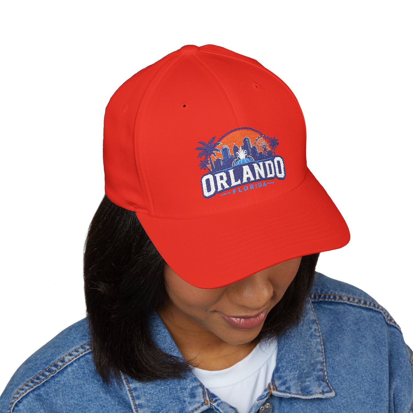 Orlando Florida Embroidered Baseball Cap — Sunset Skyline Hat