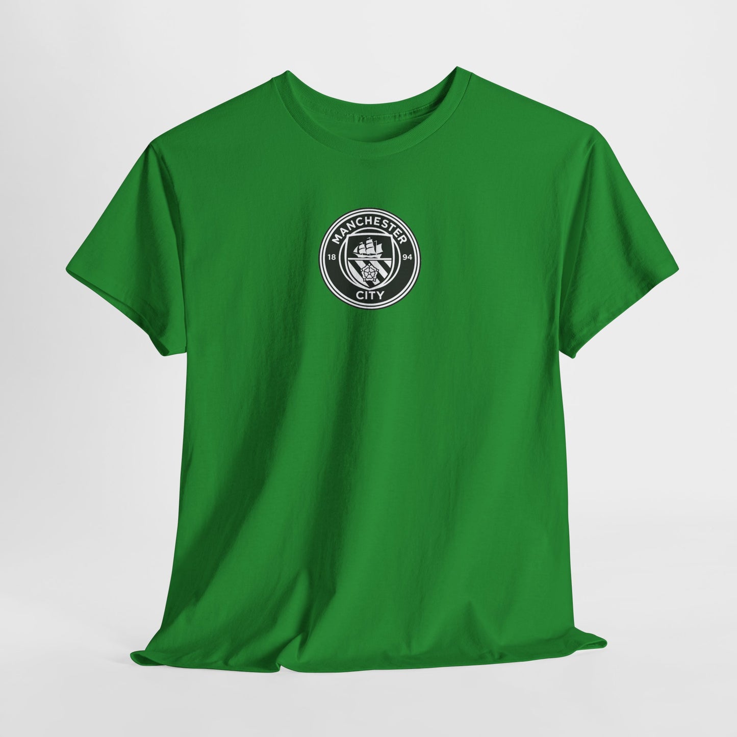 Man City Unofficial T-Shirt — Vintage Crest Logo Tee (Small Chest Emblem)