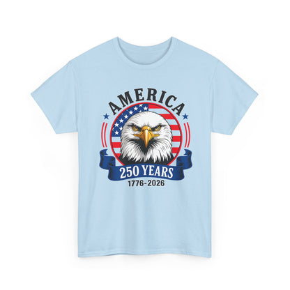 America 250 Years T-Shirt – Bald Eagle 1776–2026 Patriotic Tee