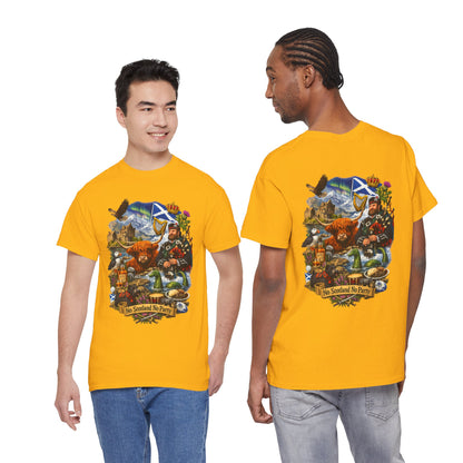 Scotland Collage T-Shirt — "No Scotland No Party" Scottish Heritage Tee