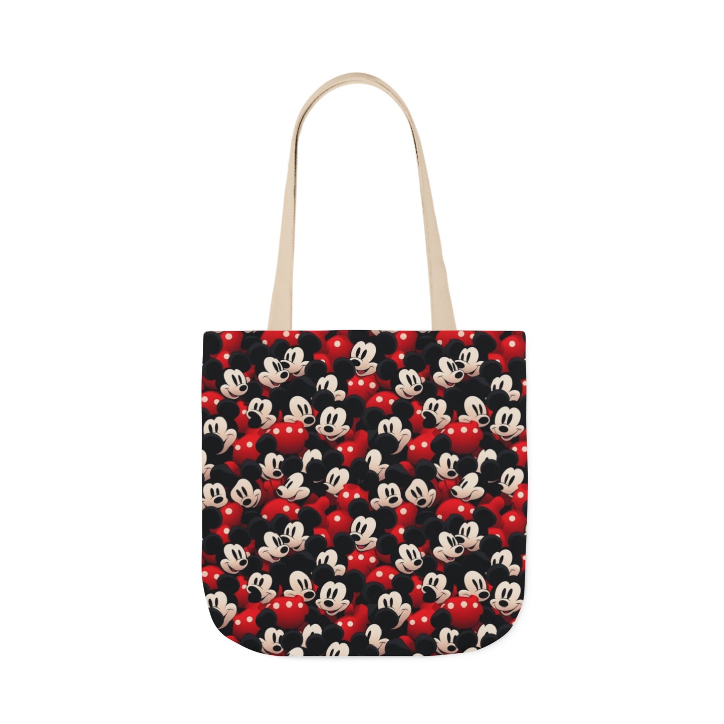 Mickey Mouse Canvas Tote — Retro Cartoon Character Allover Print