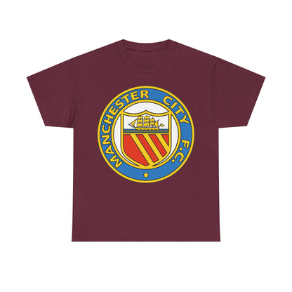 Manchester City Football Club Retro Crest T-Shirt - Retro Soccer Fan Tee