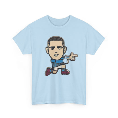Phil Foden Cartoon Dance Pose Tee - Funky Character Graphic T-Shirt