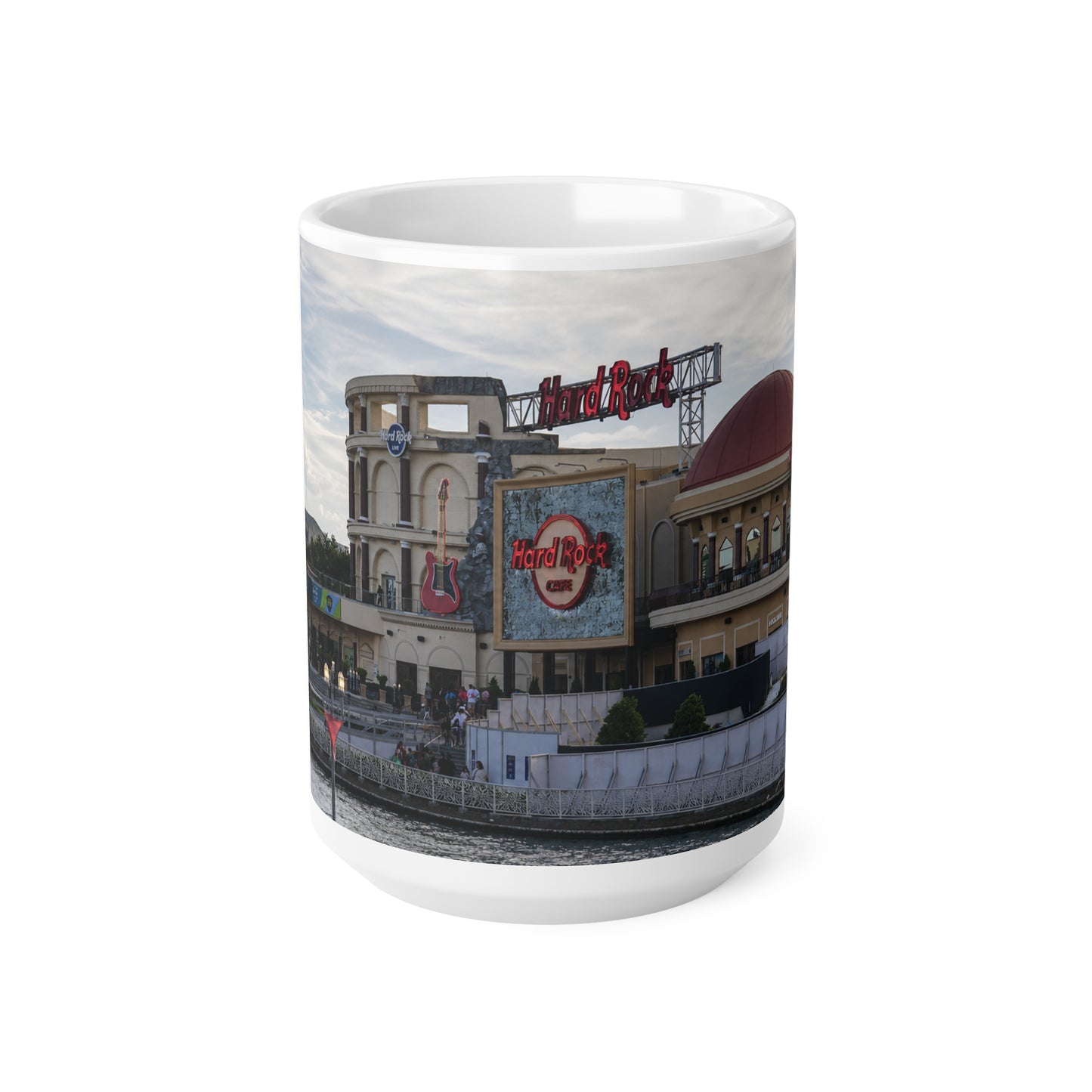 Hard Rock Cafe Orlando Waterfront Photo Ceramic Mug — 11oz & 15oz Souvenir Coffee Cup