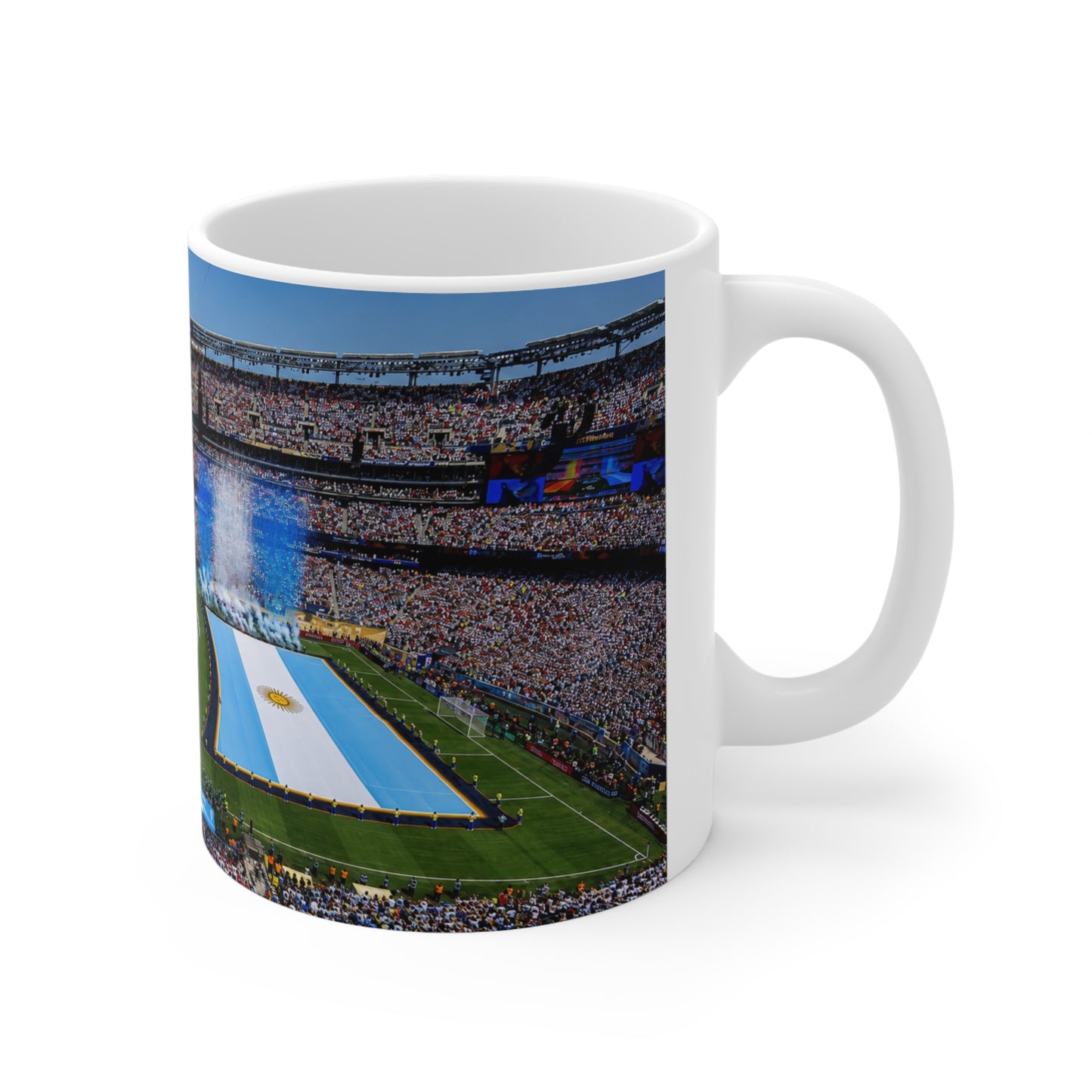 World Cup Final 2026 Stadium Mug – Spain & Argentina Flags 11oz/15oz Ceramic Coffee Cup