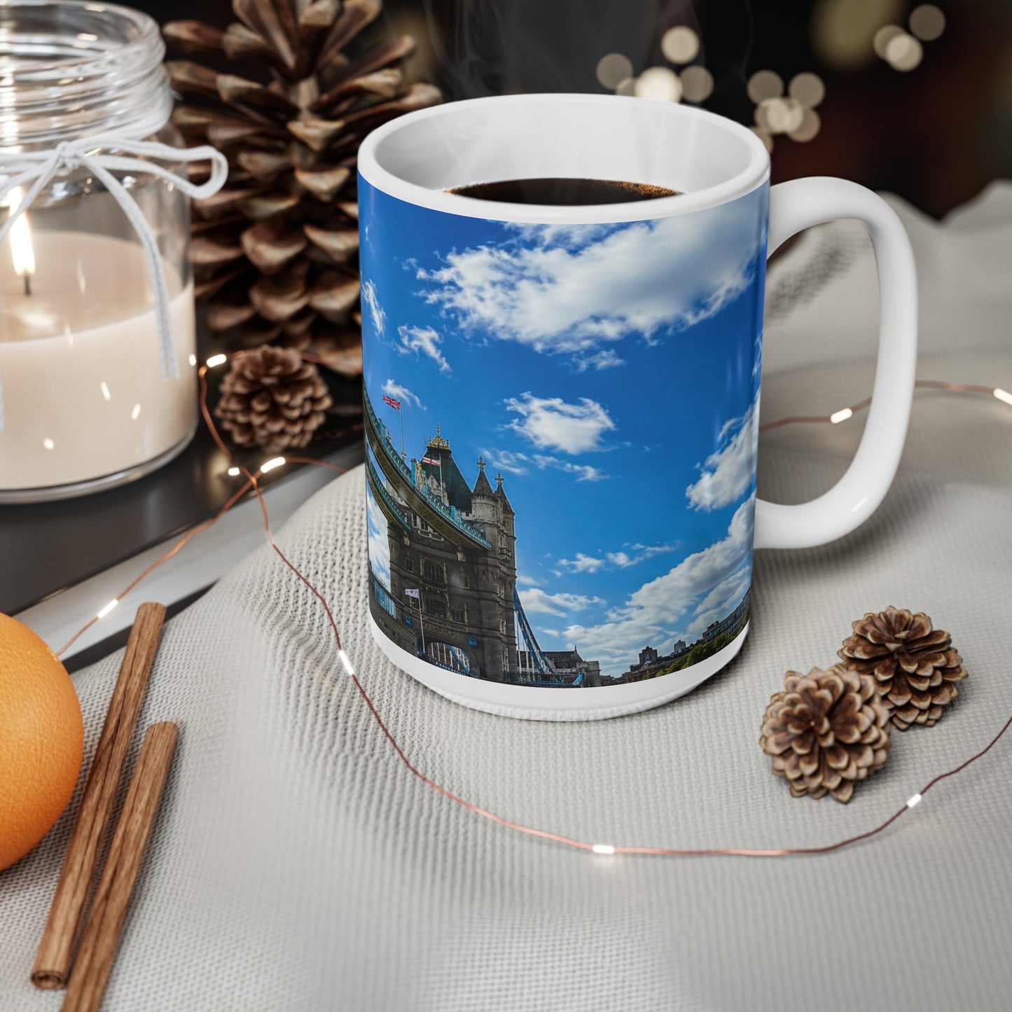 London Tower Bridge Ceramic Mug — Scenic UK Travel Coffee Cup (11oz, 15oz)