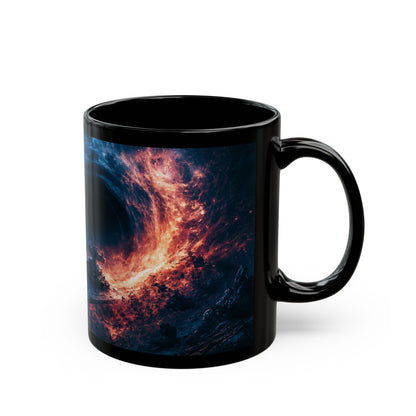 Empire Star Destroyer Space Vortex Black Mug — Cosmic Black Hole Coffee Cup (11oz/15oz)