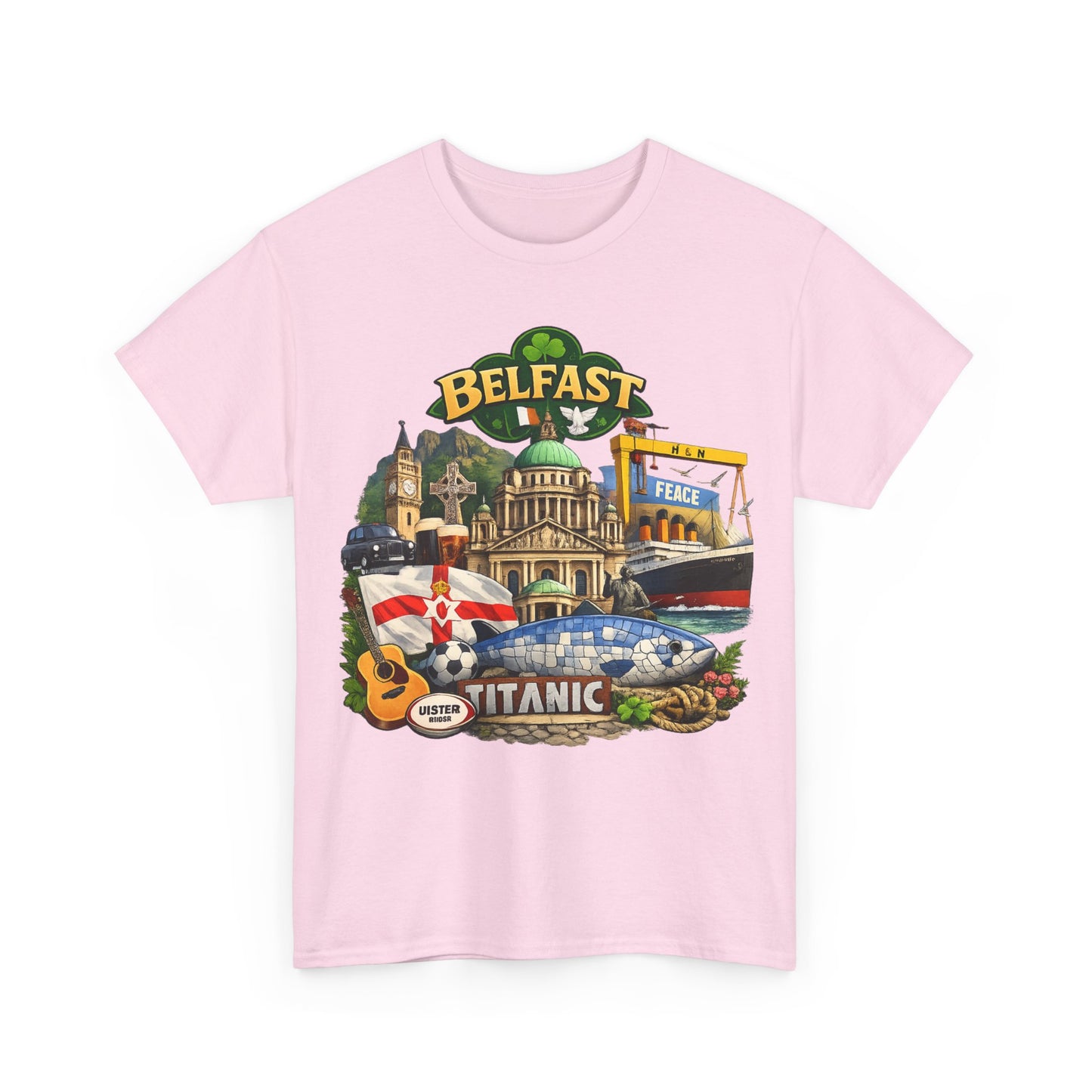 Belfast Collage T-Shirt – Titanic & City Landmarks Souvenir Tee