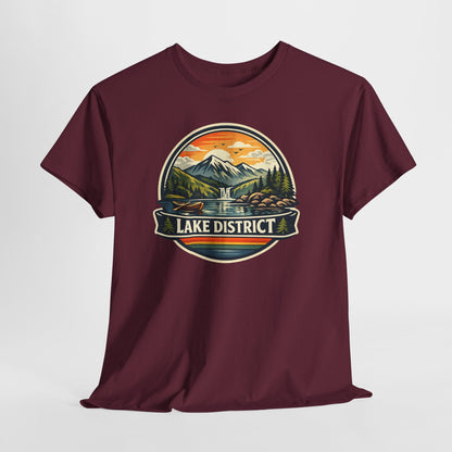 Lake District Graphic Tee — Scenic Mountain & Lake Camping Shirt