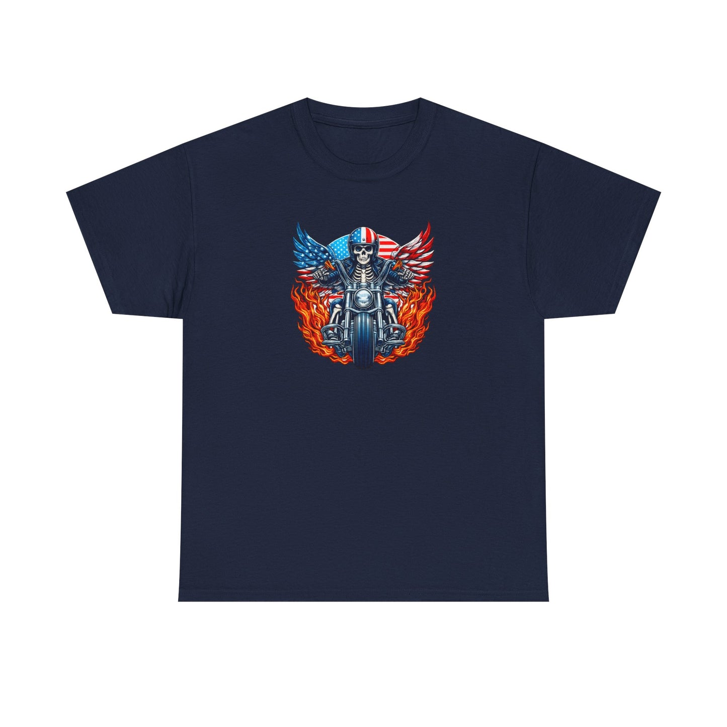 Motorcycle Skull Tee — "Sons of a B***h" Patriotic Biker Shirt