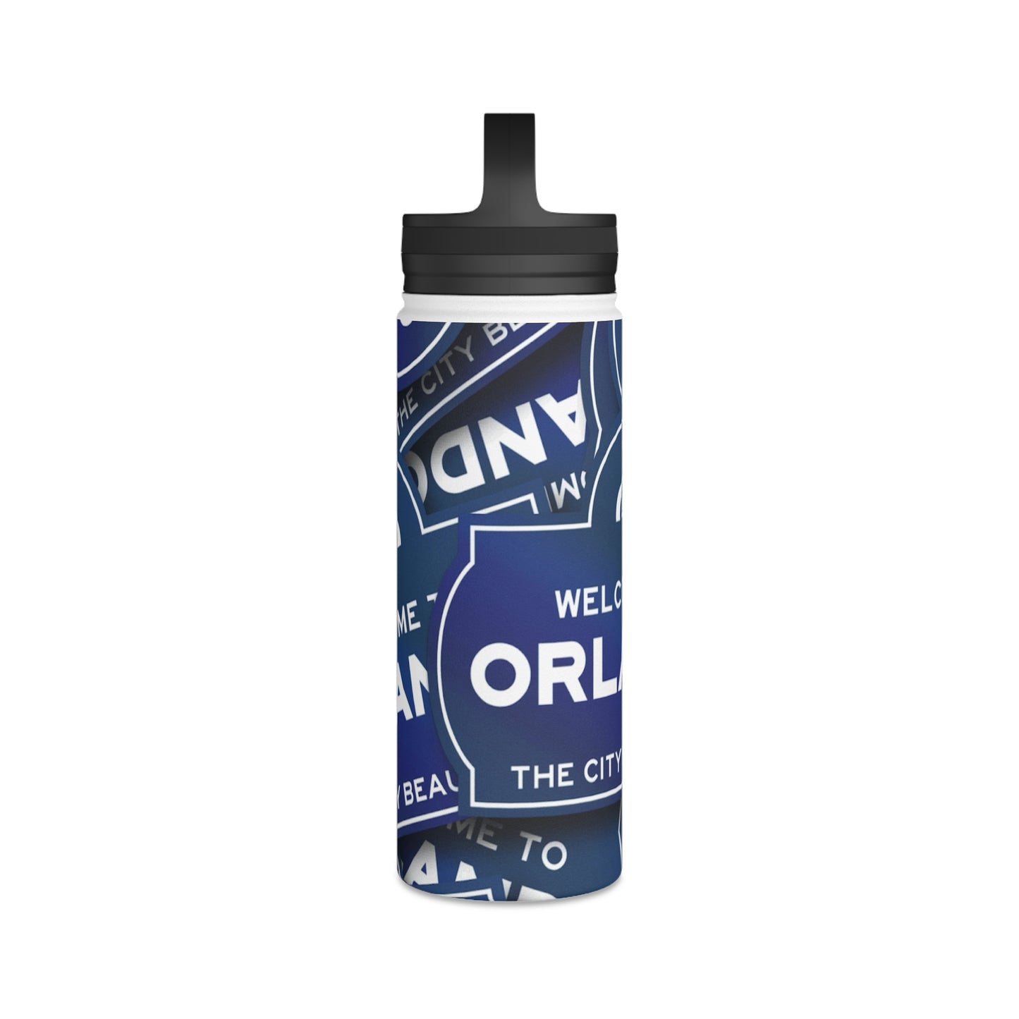 Orlando Stainless Steel Water Bottle — "Welcome to Orlando" Travel Bottle with Handle Lid