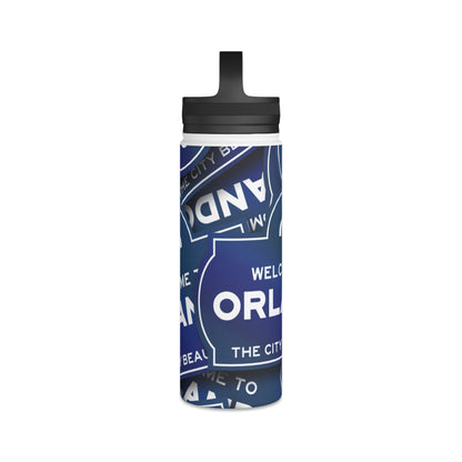 Orlando Stainless Steel Water Bottle — "Welcome to Orlando" Travel Bottle with Handle Lid