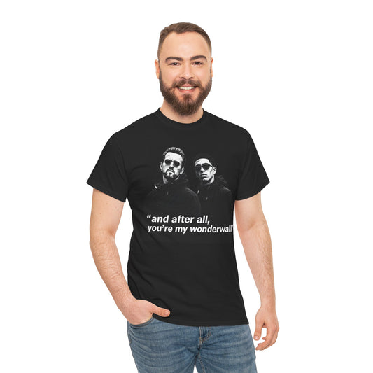 Kane and Bellingham Wonderwall Lyric T-Shirt — ‘and after all, you’re my wonderwall’ Retro Band Tee