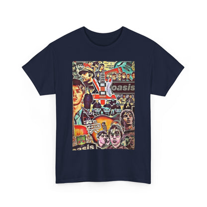 Oasis Collage T-Shirt – Retro Britpop Band Graphic Tee