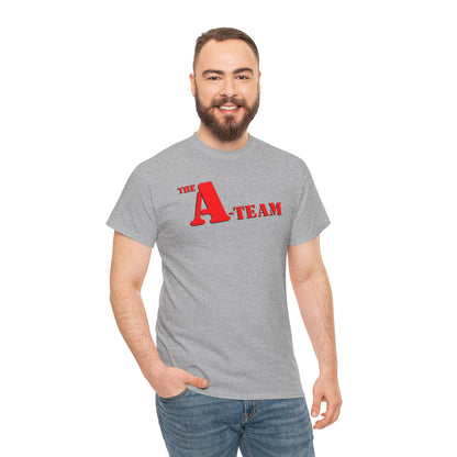 A-Team Graphic Tee — Retro Red Logo Vintage Crew T-Shirt