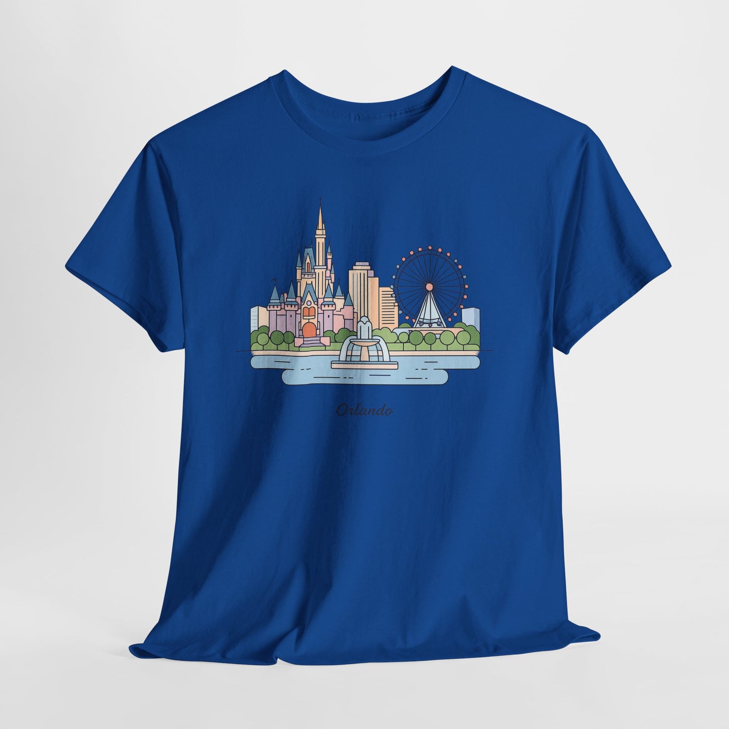 Orlando Skyline T-Shirt — Cute Cityscape Graphic Tee with 'Orlando' Text