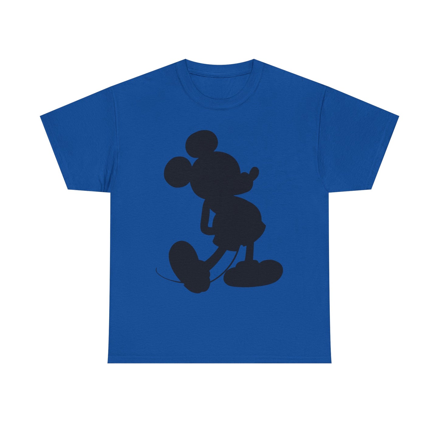 Mickey Mouse Silhouette Graphic Tee — Retro Cartoon Shadow T-Shirt
