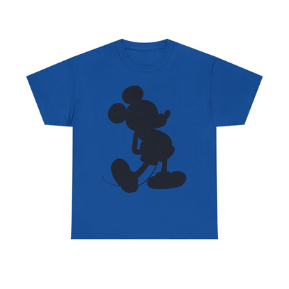 Mickey Mouse Silhouette Graphic Tee — Retro Cartoon Shadow T-Shirt
