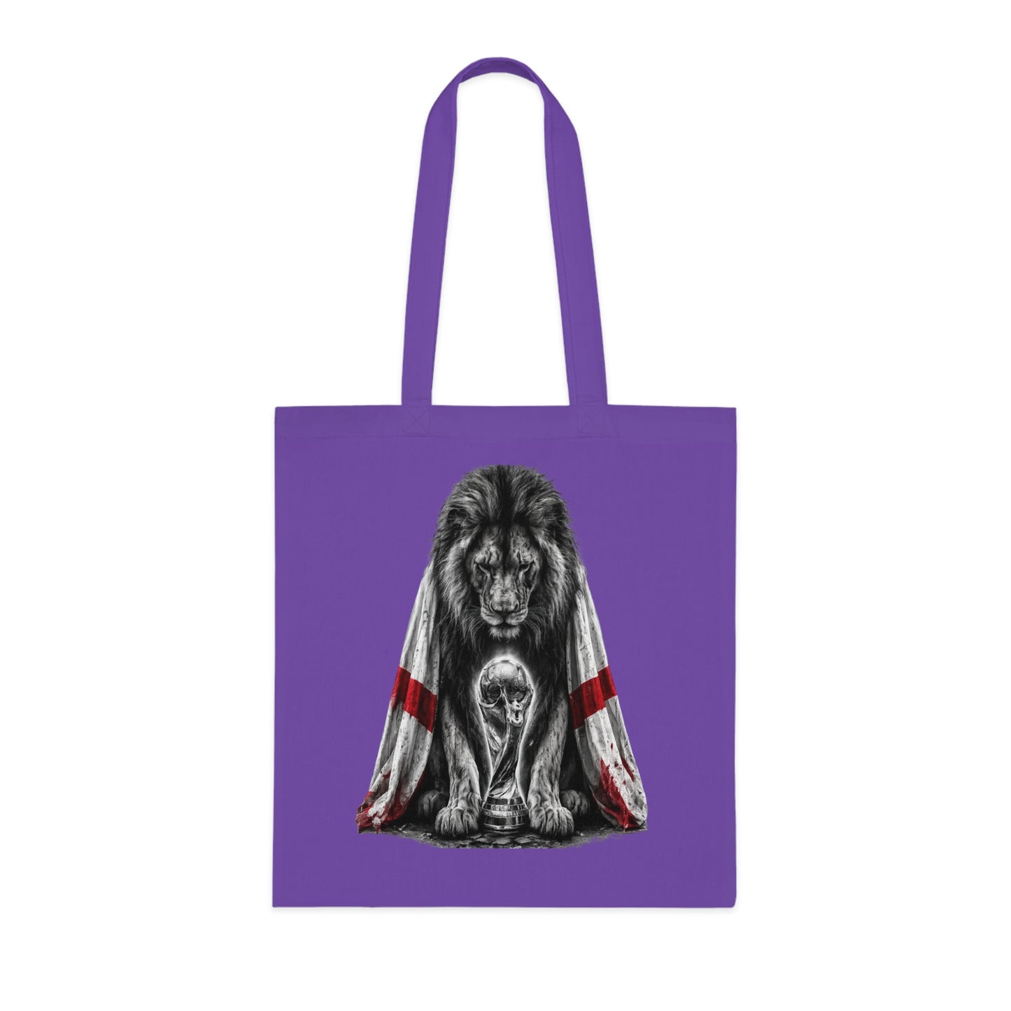 England Lion Tote Bag – Protective Lion Illustration Cotton Tote