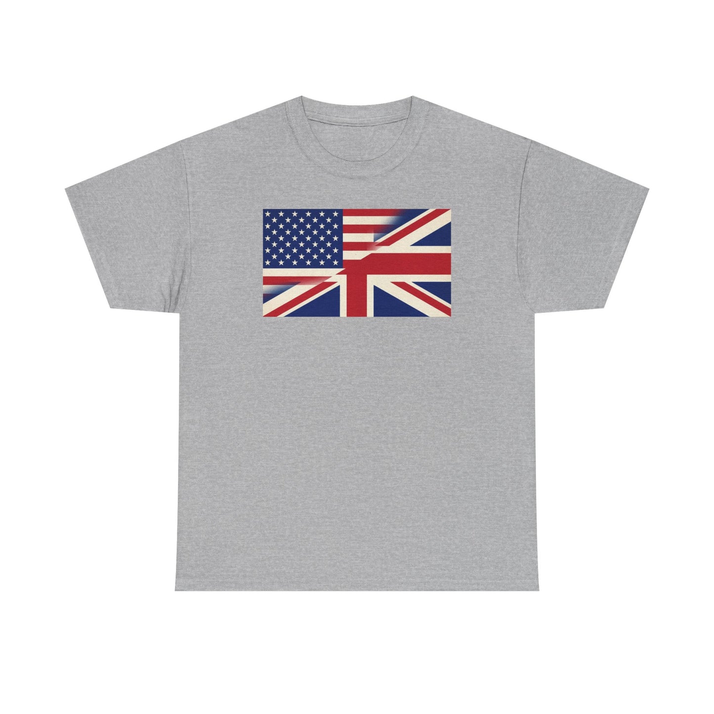 USA-UK Flag Graphic Tee — American British Union Jack Mashup T-Shirt