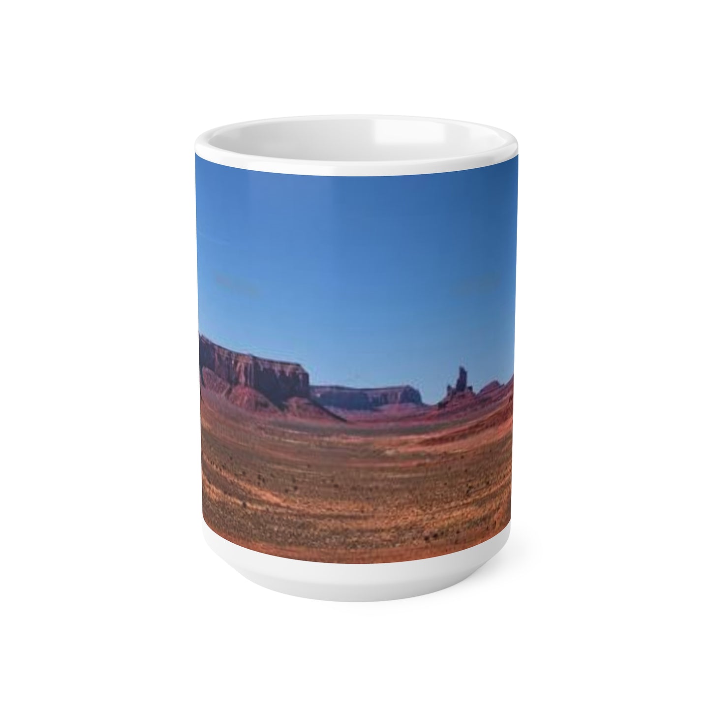 Desert Panorama Mug — Monument Valley Scenic Ceramic Coffee Cup (11oz & 15oz)