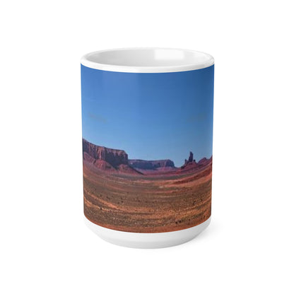 Desert Panorama Mug — Monument Valley Scenic Ceramic Coffee Cup (11oz & 15oz)