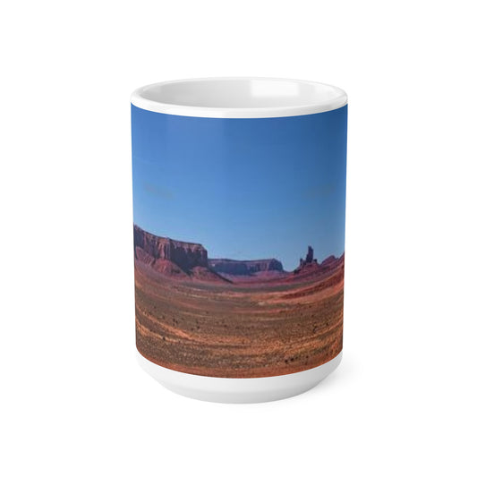 Desert Panorama Mug — Monument Valley Scenic Ceramic Coffee Cup (11oz & 15oz)