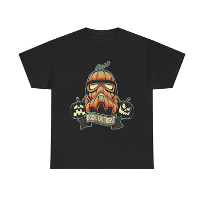 Halloween Pumpkin Mask T-Shirt — Trick or Treat Graphic Tee