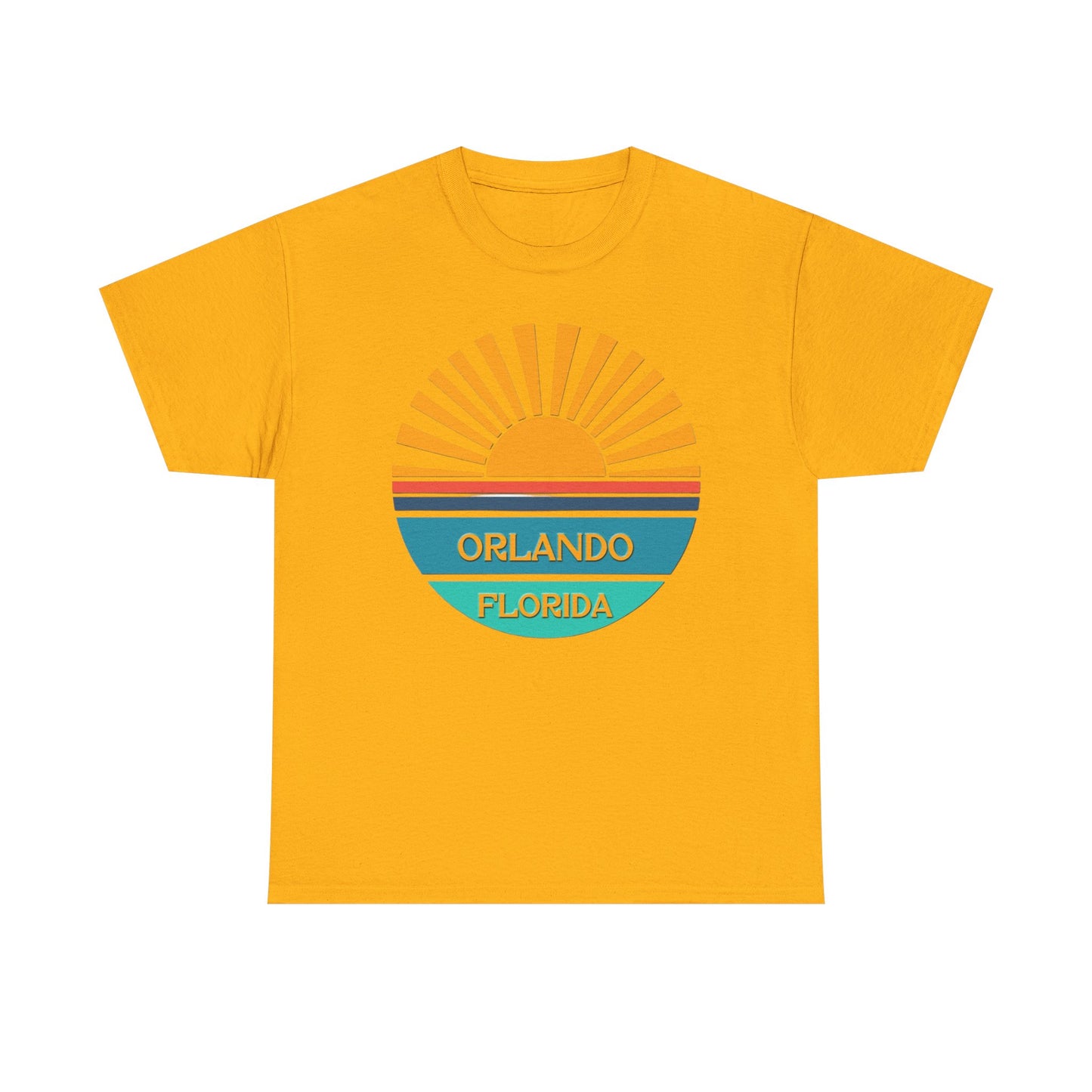 Orlando Florida Sunset T-Shirt – Retro Sunburst Vacation Tee