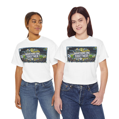 Leeds United T-Shirt — "Marching On Together" Fan Tee (Soccer Supporter Graphic)