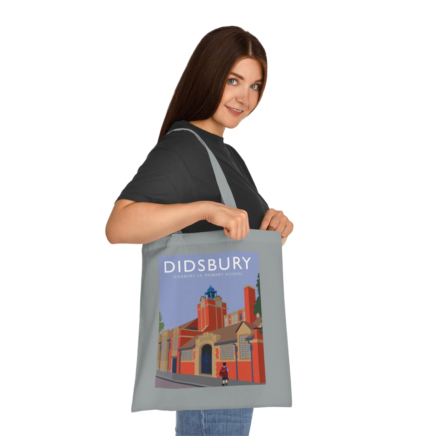 Elm Grove Didsbury C of E Primary School Vintage Travel Tote — Retro Illustrated Cotton Shopper Bag
