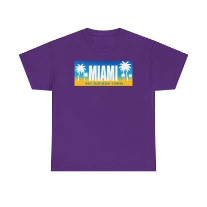 Miami West Palm Beach Vintage Tee — "MIAMI" Beach Palm Trees T‑Shirt