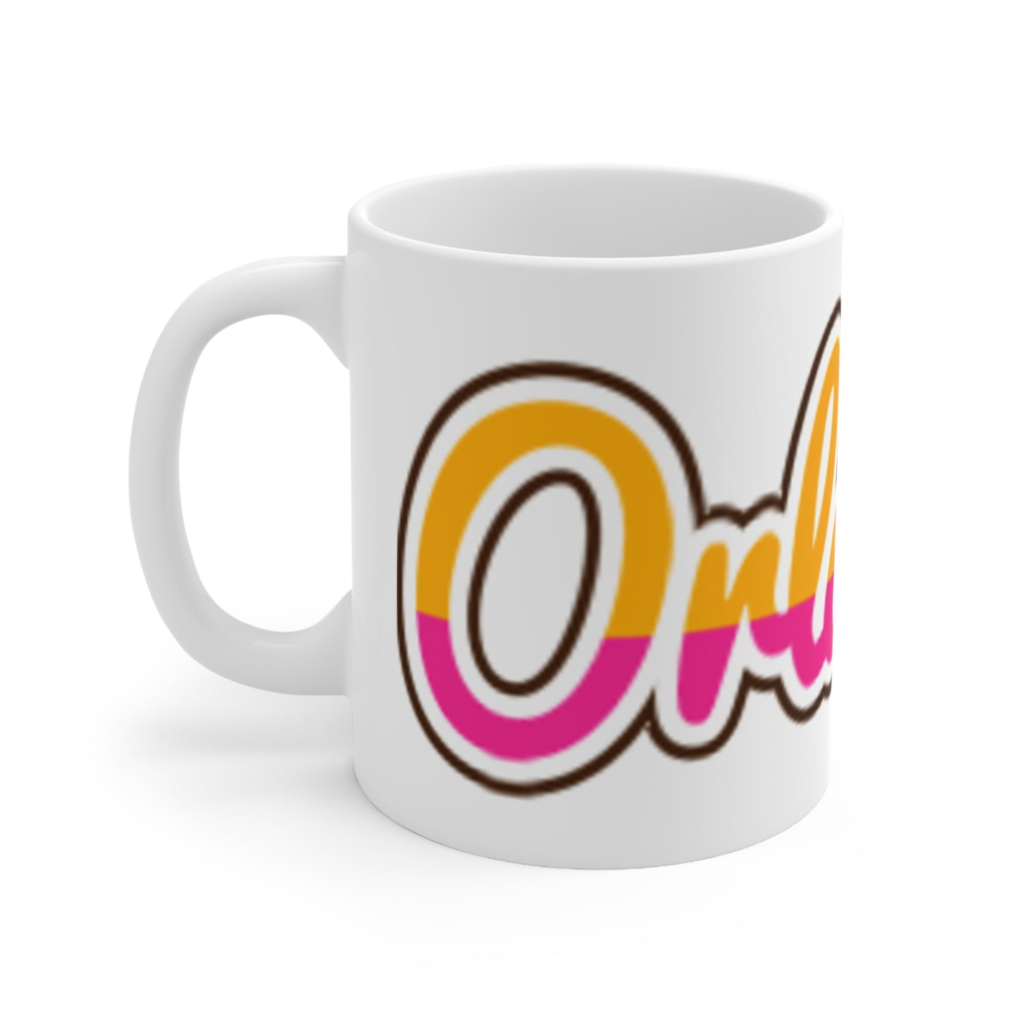 Orlando Retro Script Ceramic Mug — Colorful City Souvenir (11oz & 15oz)