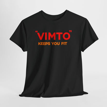 VIMTO "Keeps You Fit" Graphic Tee — Retro Beverage Logo T-Shirt