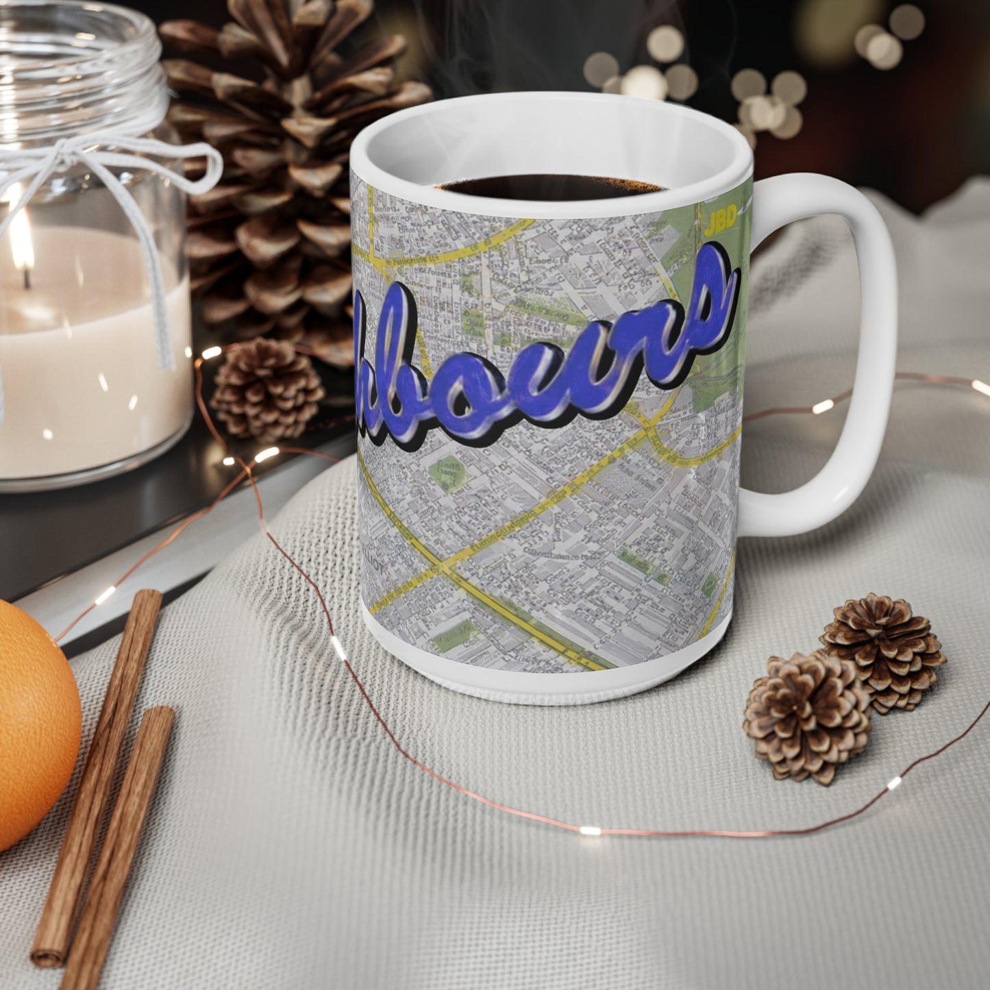 Neighbours Classic TV Soap  Map Ceramic Mug – Personalized City Map Coffee Cup (11oz/15oz)