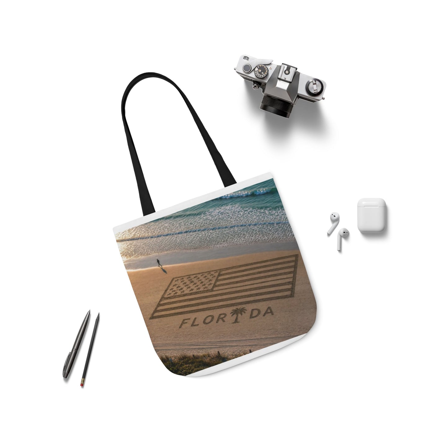 Florida Canvas Tote Bag, 5-Color Straps