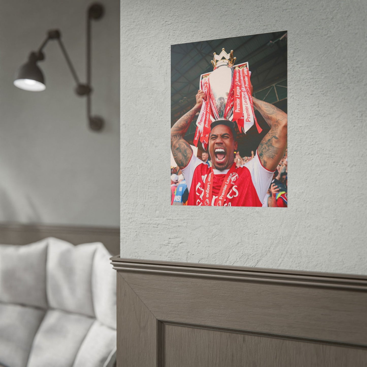 Arsenal Champions Football Champion Trophy Poster — Rolled Sports Wall Art