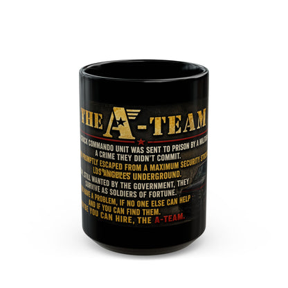 A-Team Quote Black Mug – Retro TV Show Coffee Cup (11oz/15oz)