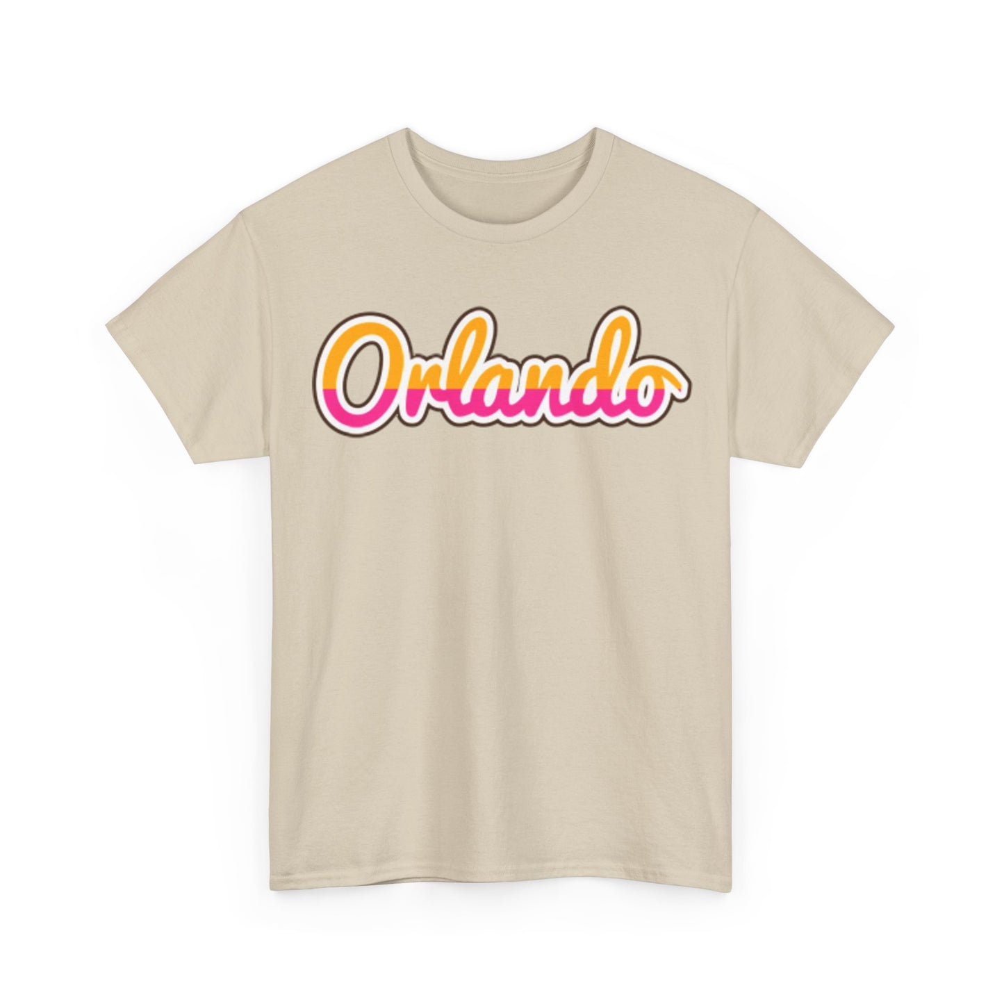 Orlando Retro Script Tee — Vintage Sunset City Souvenir Shirt