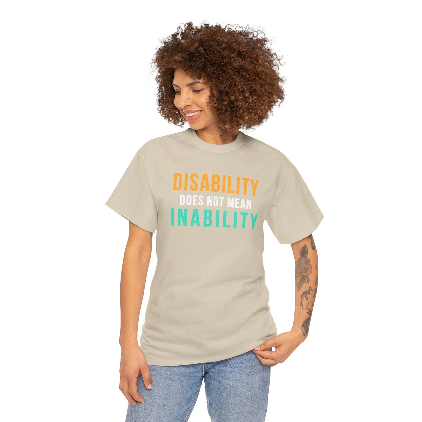 Disability Does Not Mean Inability T-Shirt — Inspirational Disability Awareness Tee