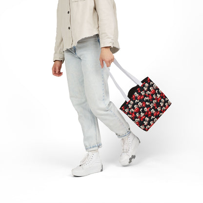Mickey Mouse Canvas Tote — Retro Cartoon Character Allover Print
