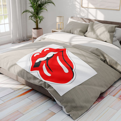 Rolling Stones Tongue Arctic Fleece Blanket – Retro Rock Band Logo Throw