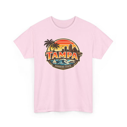 Tampa Retro Sunset T-Shirt – Vintage Palm Beach Skyline Tee